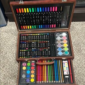 Art Set with Markers, Paints, and Pencils